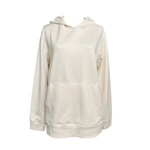 The North Face Hoodie Women XL Cream Pullover Pocket Sweatshirt Logo